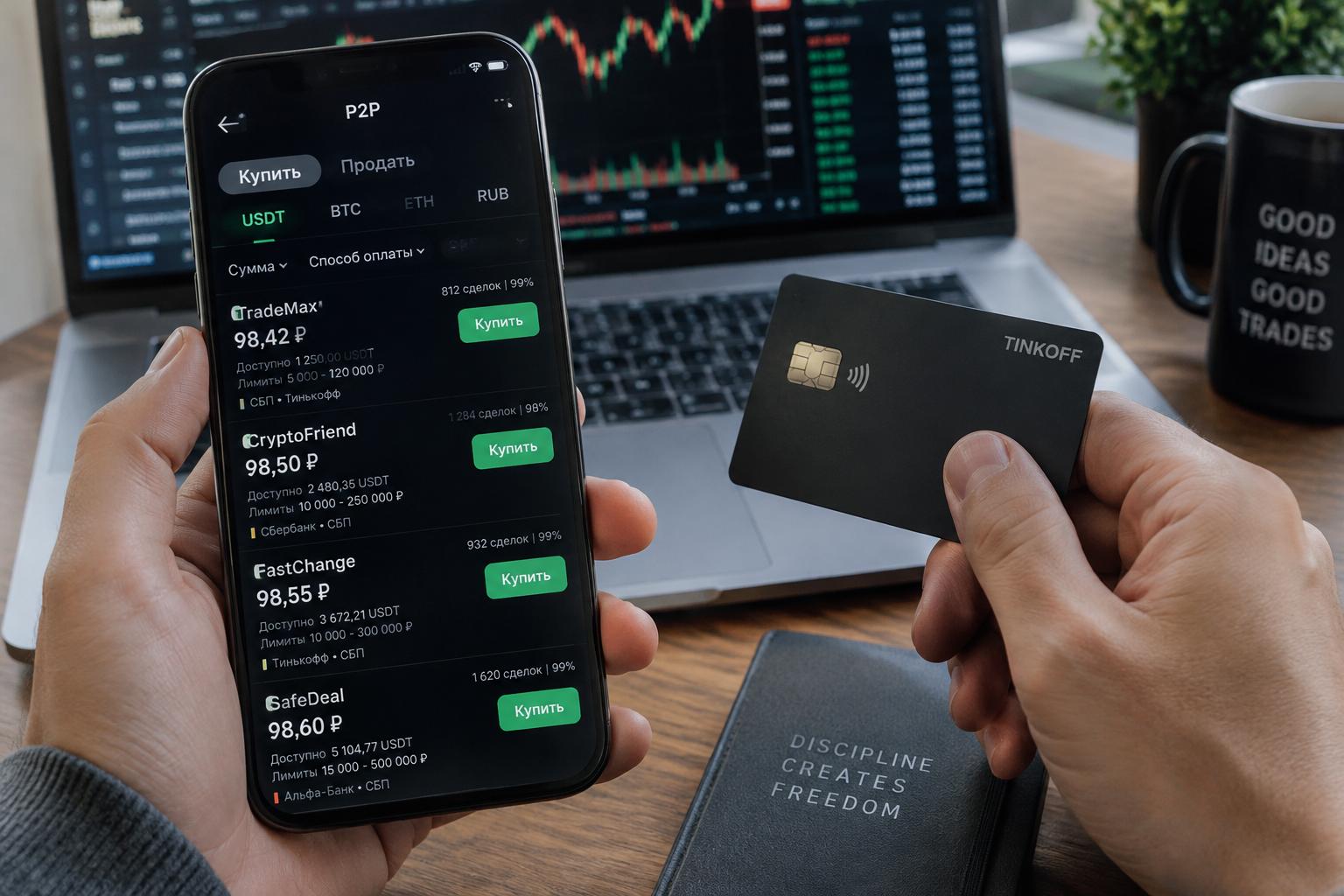 Как купить USDT через P2P и не остаться с замороженной картой