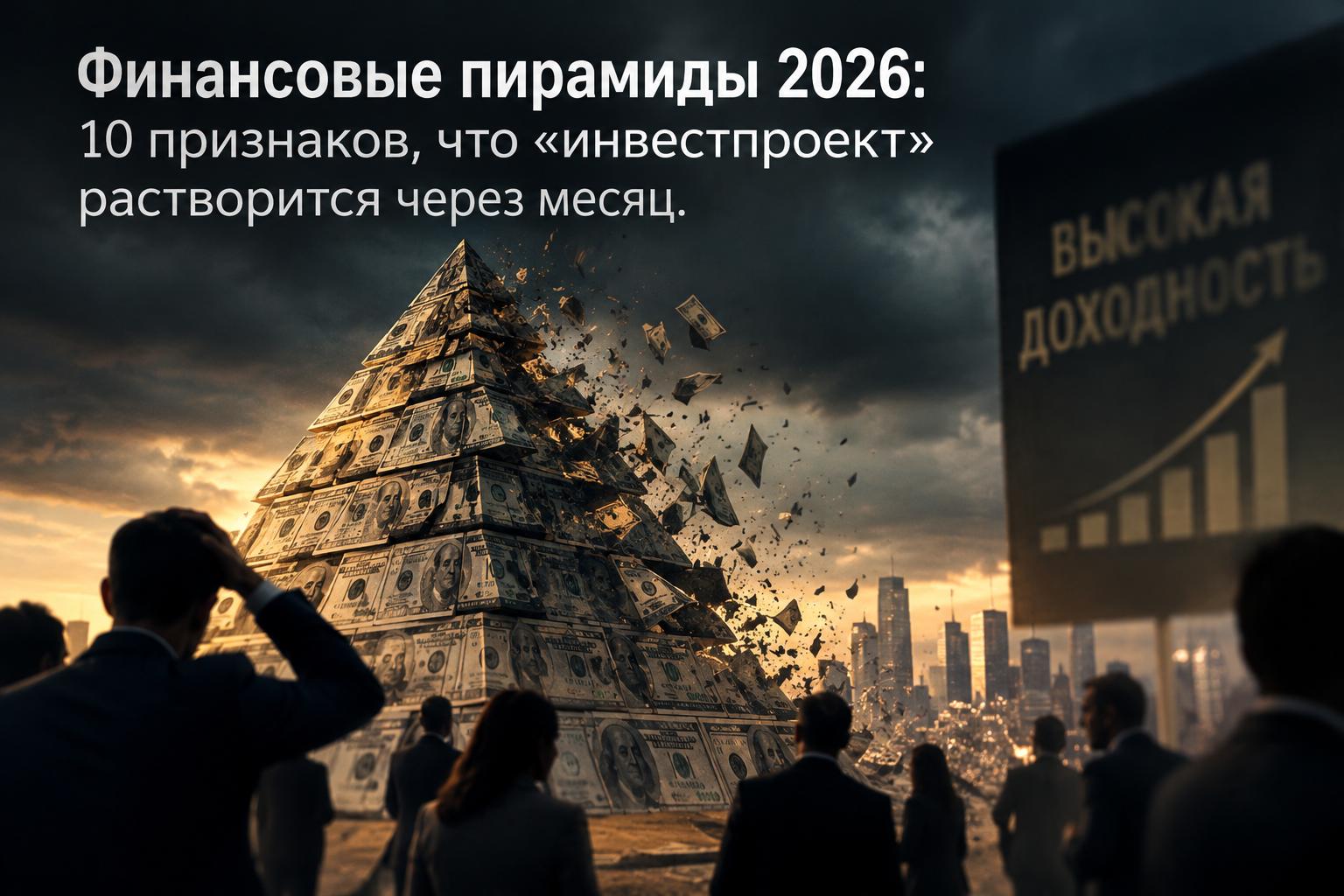 Финансовые пирамиды 2026: 10 признаков, что «инвестпроект» растворится через месяц
